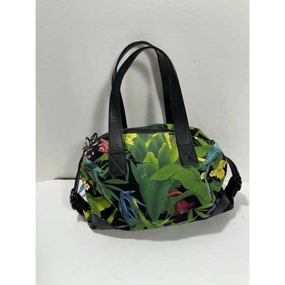 Tosca Blu Bag Purse Satchel Rainforest Y2K Handbag Canvas Parrot Keychain - Picture 13 of 13